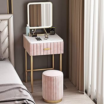 Amazon｜ドレッサー コンパクト 鏡台 化粧台 隠し収納庫付 大