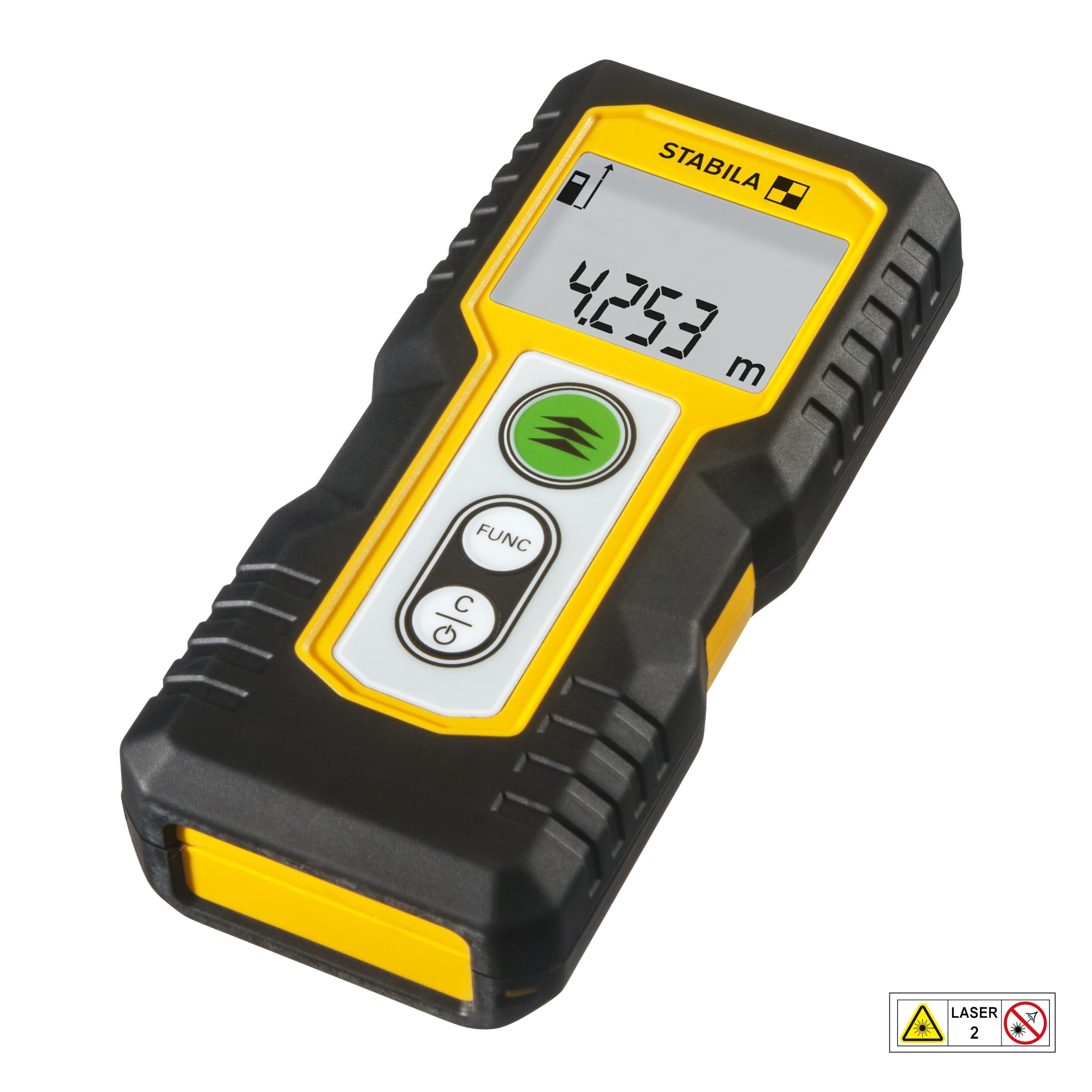 STABILA Télémètre laser LD 220, zone de mesure max. 30 m, 4 fonctions de mesure (entre autres surface et volume), IP 54, piles (2 x AAA) incluses