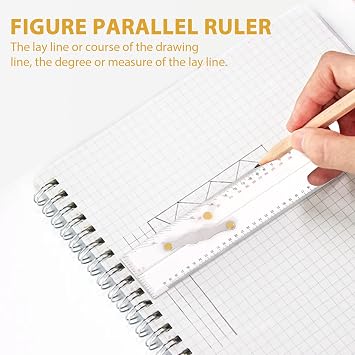 Marine Ruler Parallel Ruler Nautical Charts Parallel Ruler Mapping Points to Pull Parallel Ruler 450MM, White