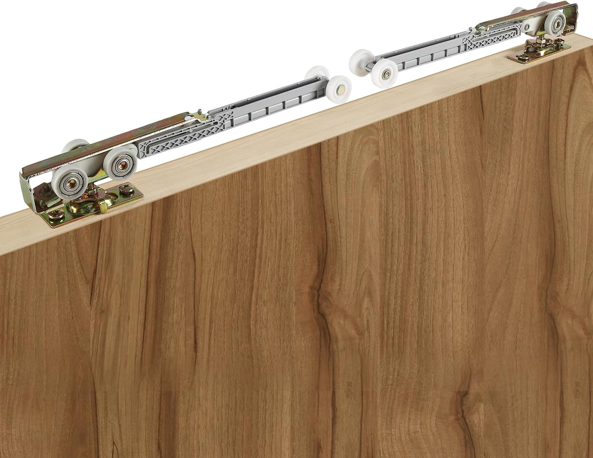 ACEPLANET 2 Pack Bi-Direction Pocket Door Soft Close/Open Hanger Fits Johnson Part #1062 Replacement Kit, 1" Nylon Ball Bearing, 1-1/4" C.T.C, Min. 1" Thick Doors, 165lbs Capacity