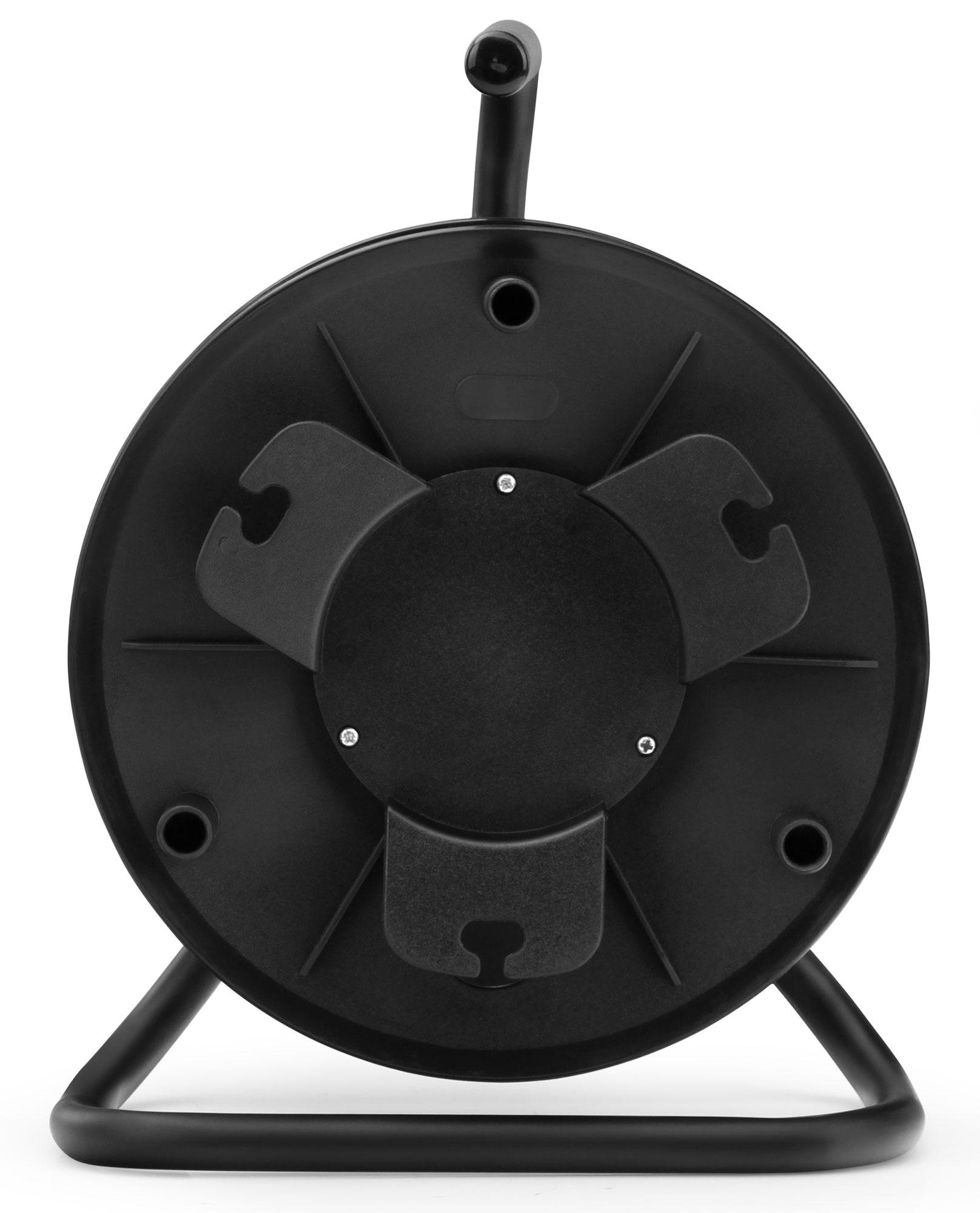 Pronomic KT-100 Tambor de Cable Vacío Set de 3, Tambores vacíos prácticos | Para aprox. 80 - 100 metros de cable de micrófono cada uno, Para cables sueltos, mangueras, alambres, etc., Asa ergonómica