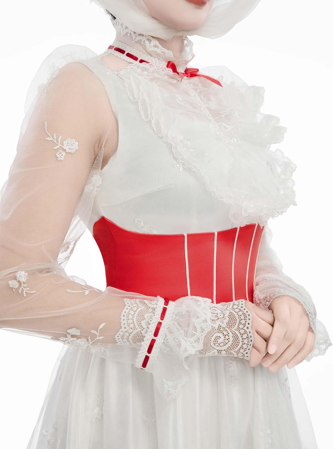 haikyuu Women Mary Cosplay Dress With Hat Edwardian Era Dress Renaissance Vintage Costume Halloween - Image 6