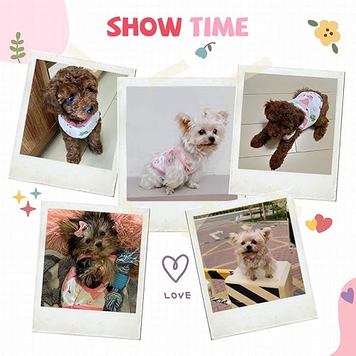 Miniatura 2 de Camisa para perro pequeño, linda camiseta de algodón suave sin mangas para perros pequeños, gatos, chaleco de verano para perros pequeños, camiseta