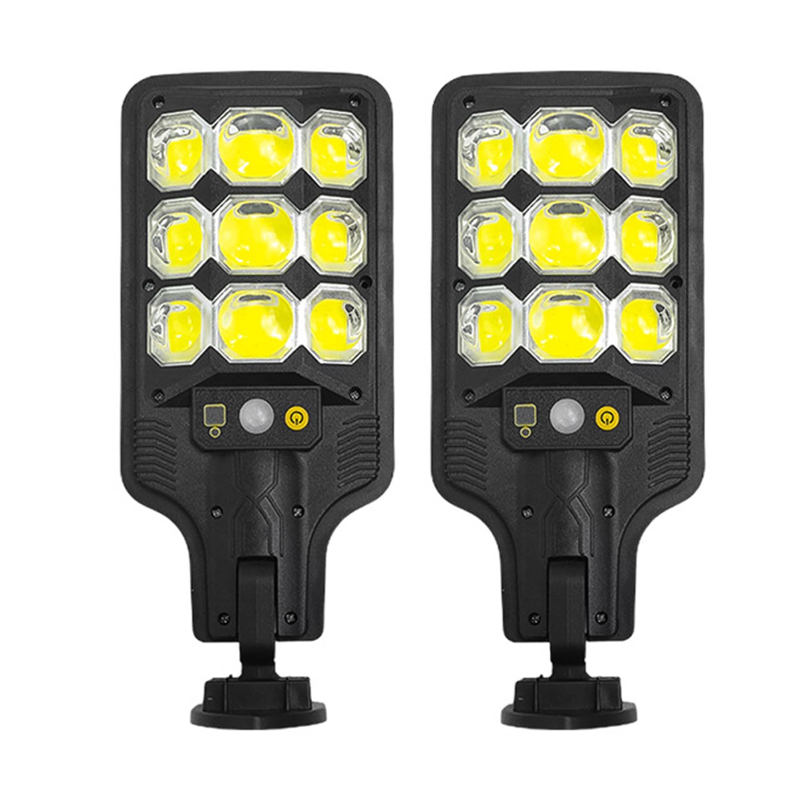YWBL-WH Super Bright Solar Street Light, IP65, PIR Motion Sensor, Adjustable Modes for Gardens and Outdoor Courtyards (2PCS)
