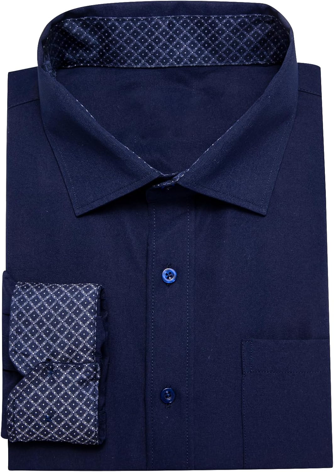 Dubulle Solid Mens Dress Shirt Satin Long Sleeve Business Casual Button Down Shirt with Pocket for Men - Image 7