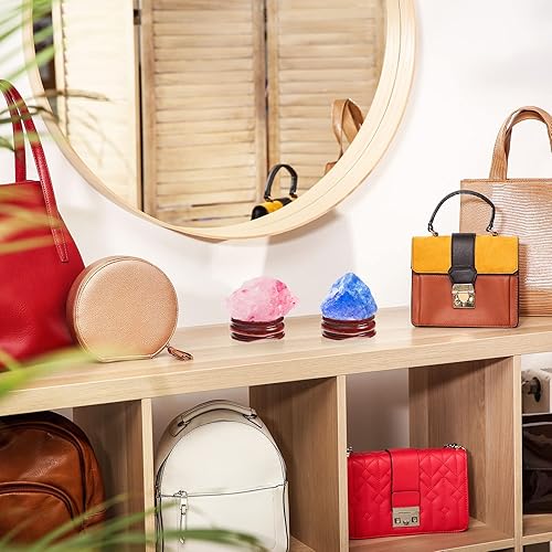 Miniatura 7 de 15 soportes de cristal para piedras, soportes de esfera de madera, soporte de exhibición de cristal, soporte de esfera de cristal, soporte de bola