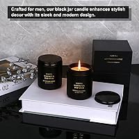 Vista 2 de Velas perfumadas para hombres, vela de 8 onzas para el hogar, aroma de 50 horas de tiempo de combustión de larga duración, aromaterapia decoración