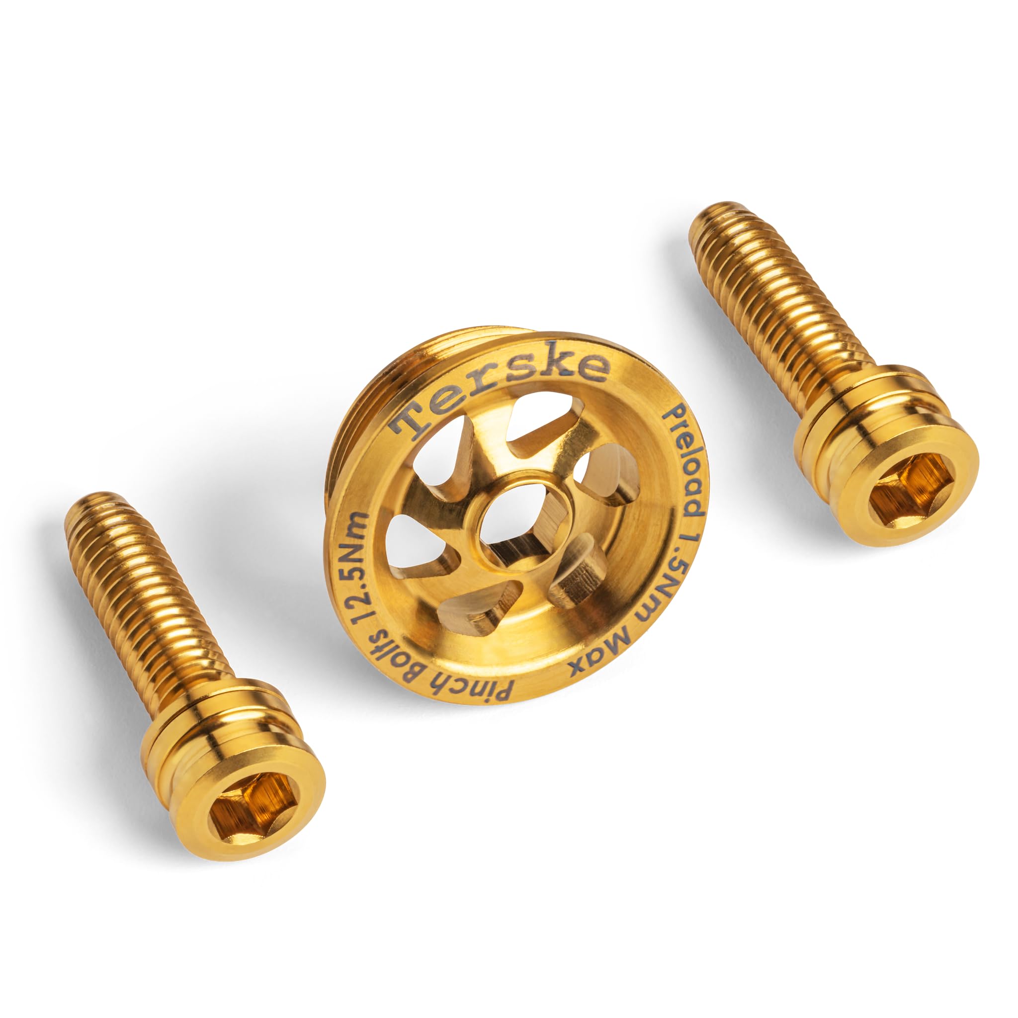 Terske Titanium Crank Upgrade Kit for Shimano Mountain and Gravel Bikes - Preload Cap & Bolt Set