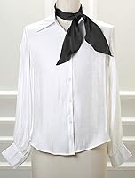 Vista 32 de Allegra K Bufandas flacas puras de color sólido liso para mujer, banda larga para el pelo Albaricoque