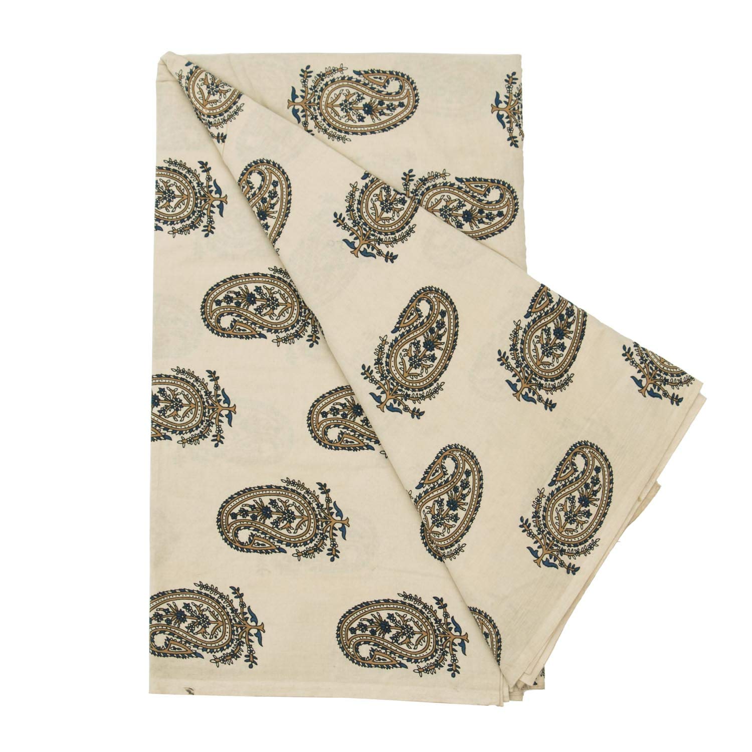 Bagru Print Unstitched Cotton Dress Material and Fabric by Meter for Women's Kurti Patiala Palazzo Chudidar