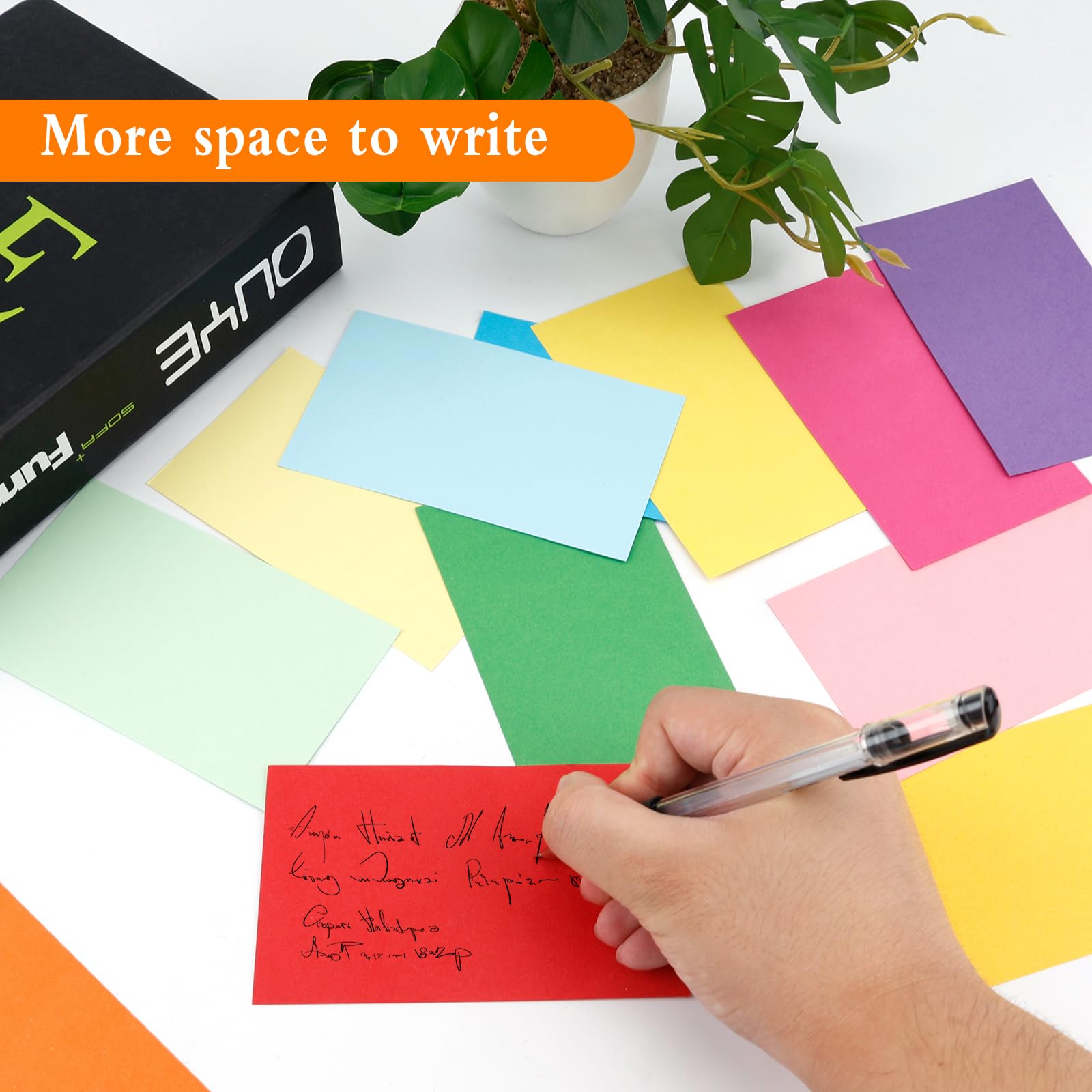 600 Cartes De Révision Colorées 10 Couleurs – Fiches Vierges 150g – Brainstorming & Apprentissage