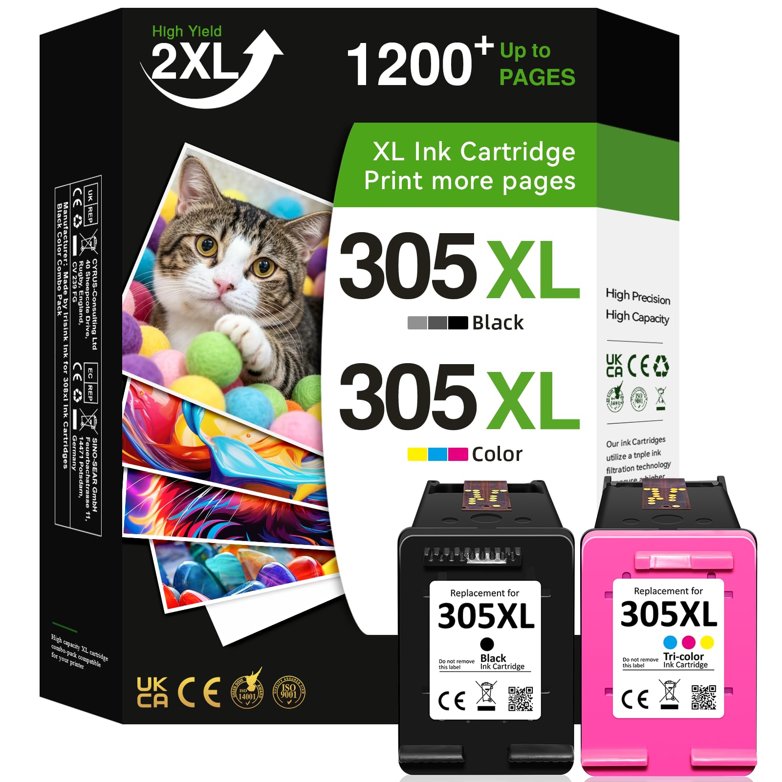 305XL Cartucce Alta Capacità Sostituzione per Cartucce HP 305 Nero e Colore, Multipack Compatibile con HP Deskjet 2720e - DeskJet 2820e 2700 2710e Deskjet Plus 4100 4220e Envy 6000 6020e (2er-Pack)