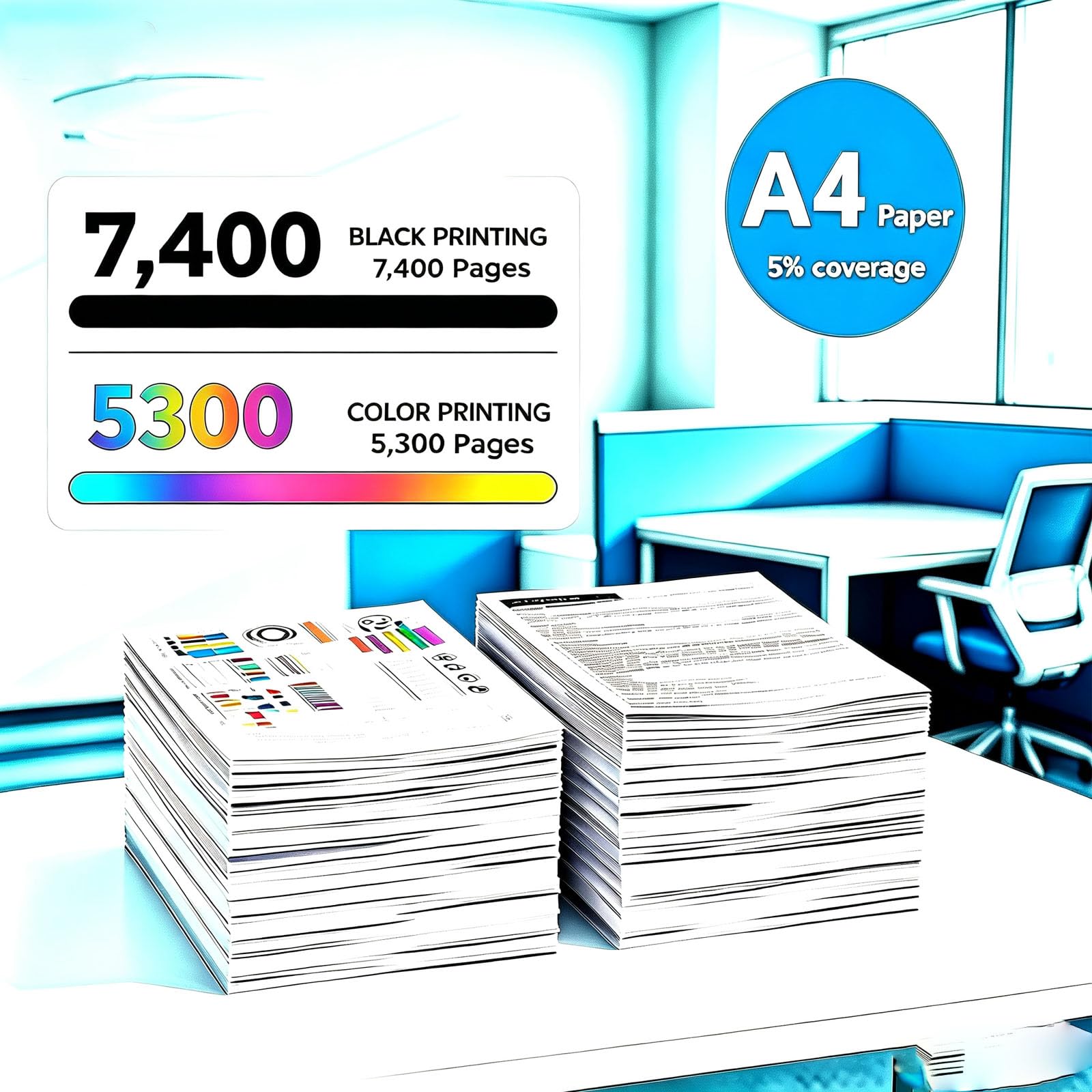 Cartuccia di toner ad alta resa T12 – sostituzione delle cartuccie di toner T12 (T12BK, T12C, T12M, T12Y); compatibile con i-SENSYS X C1333i e X C1333iF; stampa a colori; 7.500 pagine