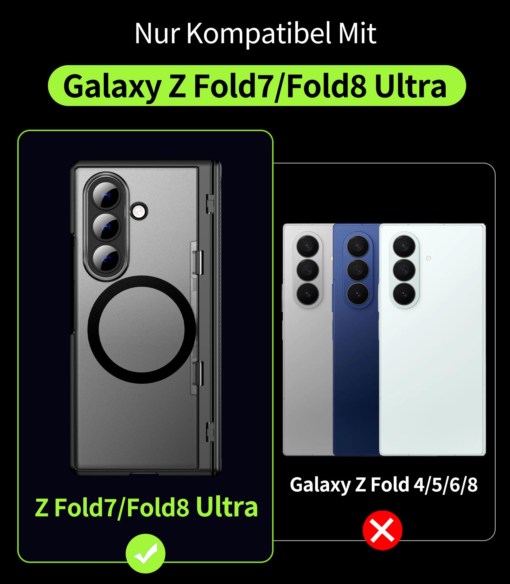 Cozycase TOP Militärschutz 360 Hülle für Samsung Galaxy Z Fold 7/8 Ultra