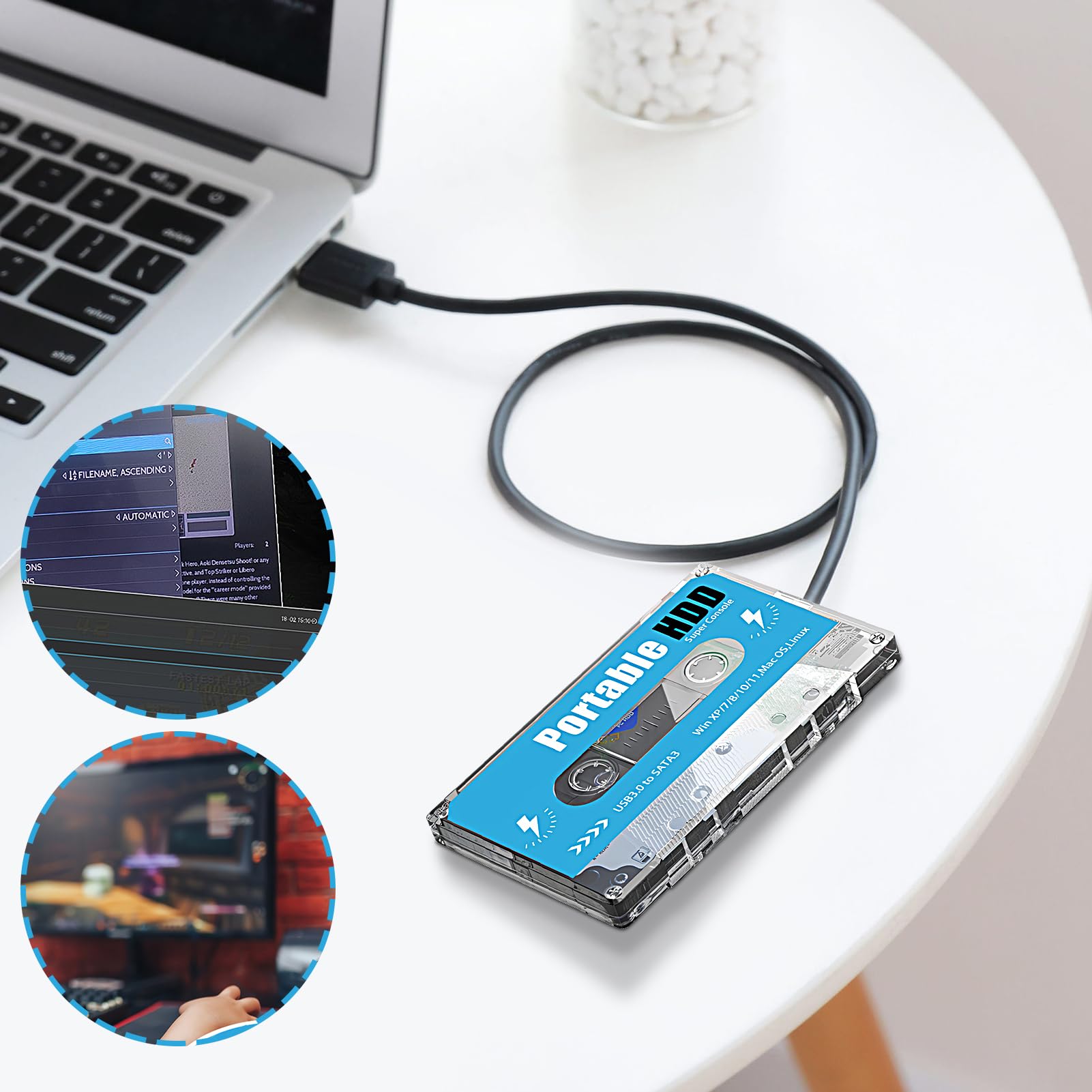 Consola Super Portátil Consola de Videojuegos Plug and Play Integrada con | Salida Multimedia de Alta Definición 4K para Televisor Computadora Portátil