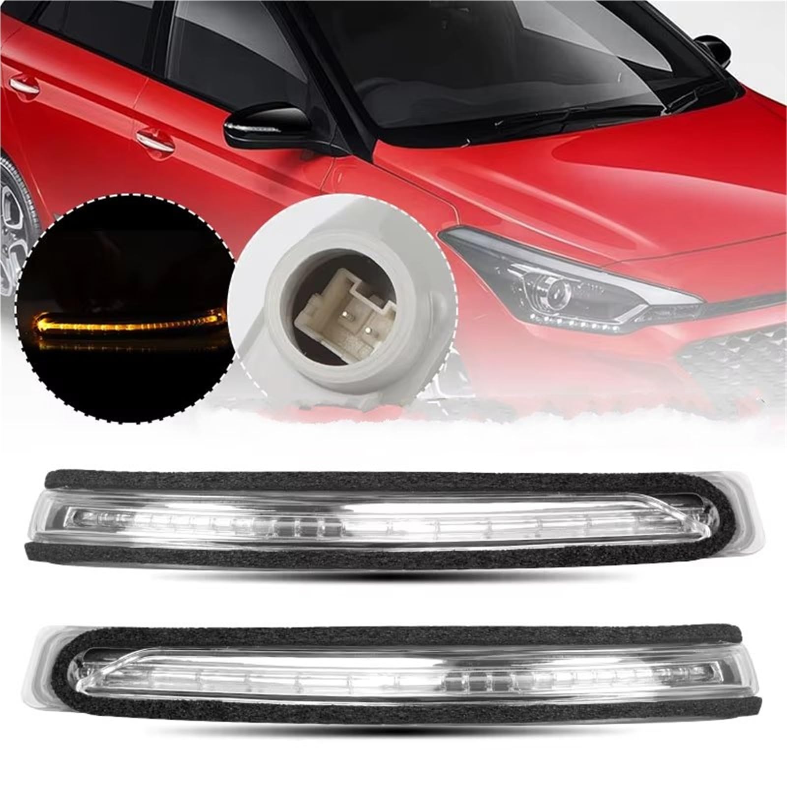 Generico luce freccia auto Per Hyundai Per I20 2014 2015 2016 2017 2018 2019 2020 Specchietto Retrovisore Esterno Auto Luce Direzione A LED 87624-C8000 indicatore direzione(1pc Left)