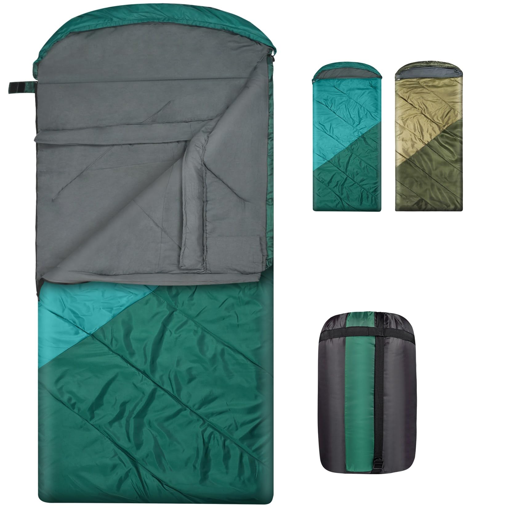 Mcota Schlafsack für Erwachsene, XL Leichter wasserdichter Schlafsack für Kinder Teens Erwachsene Camping Rucksack Wandern, warmes und kaltes Wetter Schlafsack für große Person