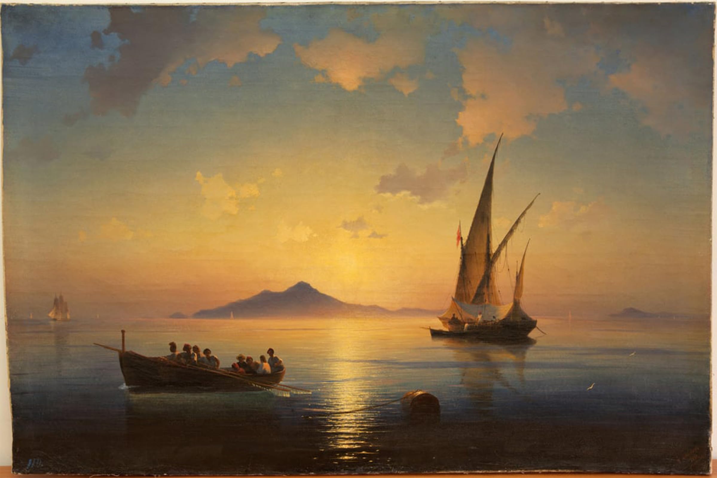 SERENDIPITP Abstract Painting Mural Print Picture Wall Decor Painting the Bay of Naples by Ivan Konstantinovich Aivazovsky Vintage Wall Artwork for Home Decor 60x90cm