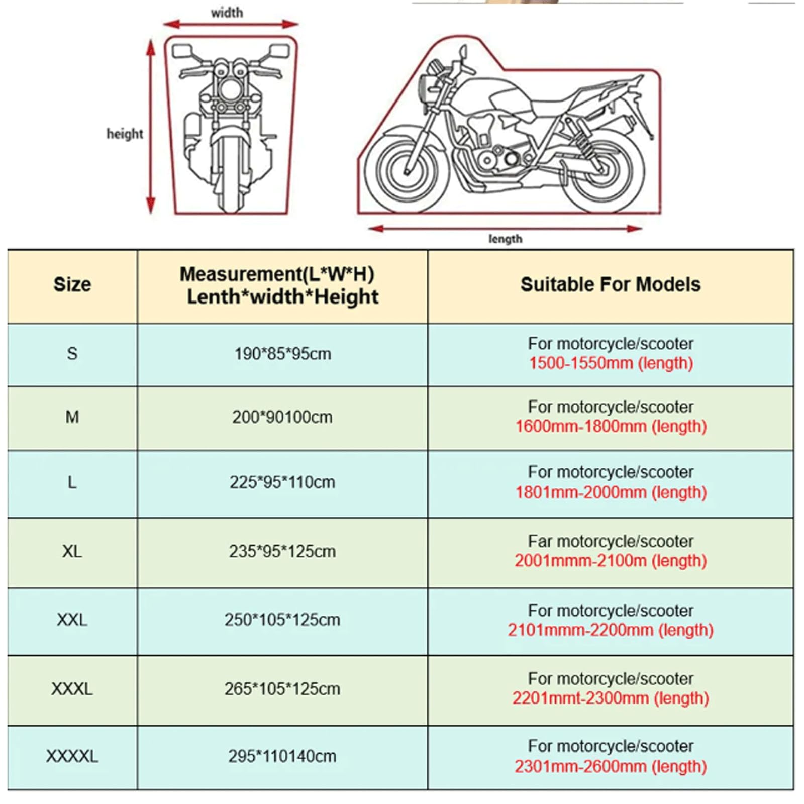 esmen Housse de Protection pour vélo d'extérieur, imperméable, Anti-poussière et Anti-Soleil, pour Moto et Scooter