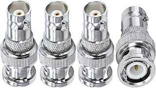 BNC Adapter BNC Male to BNC Female Coax Connector TUOLNK BNC RF Coaxial Adapter for CCTV Security Camera Radio Extension Cable 4pcs