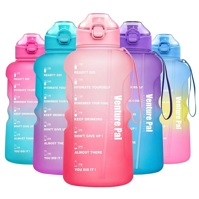 Buy Venture Pal One & Half Gallon Water Bottle with Straw and Times to