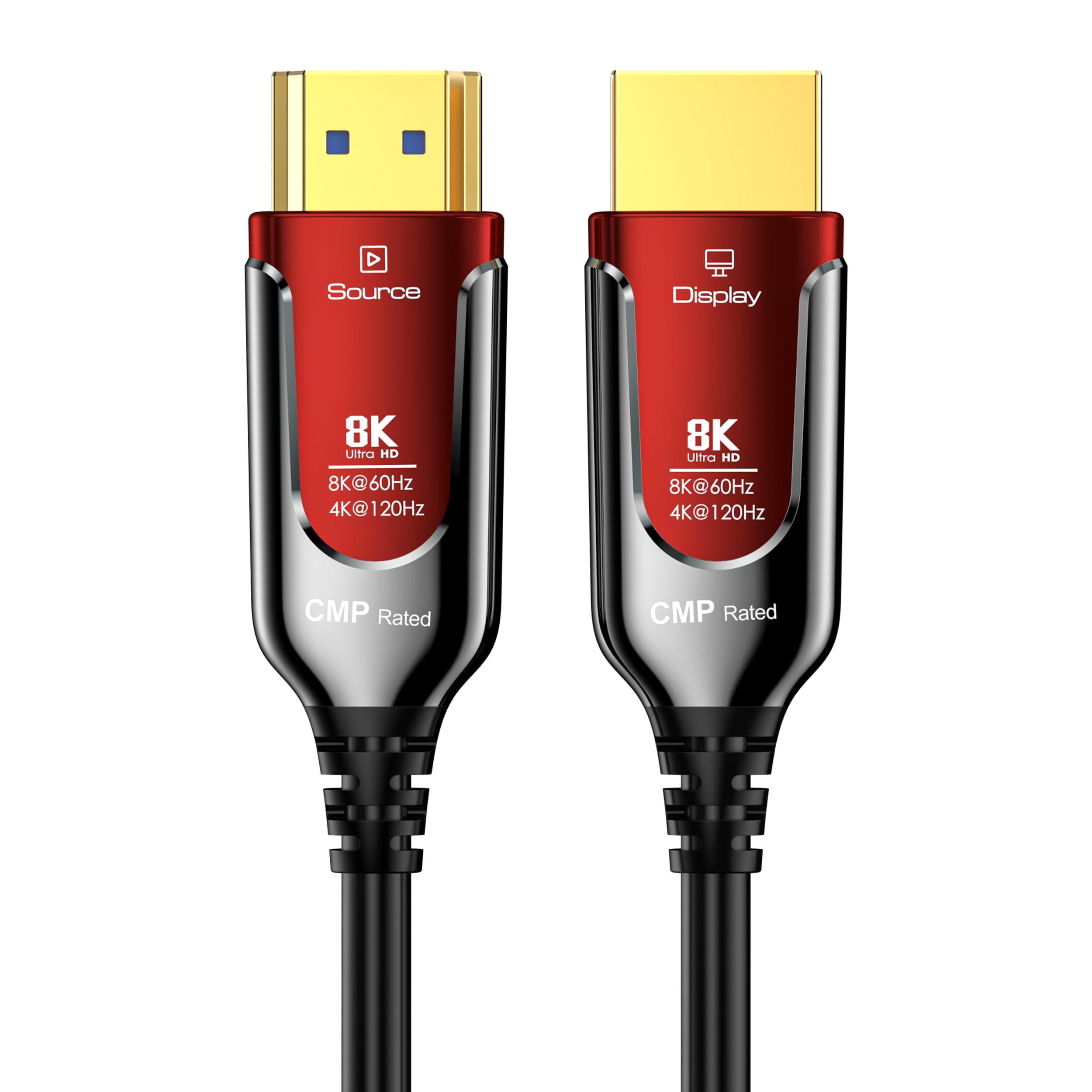 Cavo HDMI Fibra Ottica 20M, HDMI 2.1 Cavo 48Gbps Supporto 8K@60Hz 4K@120Hz Visione Dolby HDR HDCP2.2 ARC CEC Ethernet per HDTV/Apple TV/Xbox / PS4 / 4K Proiettore/Home Theater/Lettore Blu-ray