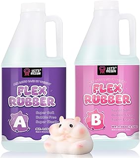 LET'S RESIN Liquid Silicone for Squishy Maker, 140oz Super Soft Flex Rubber for Taba Squishy, Molding Cat's Paw, DIY Decompression Gift