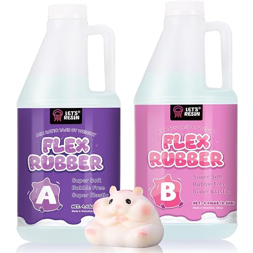LET'S RESIN Liquid Silicone for Squishy Maker, 140oz Super Soft Flex Rubber for Taba Squishy, Molding Cat's Paw, DIY Decompression Gift