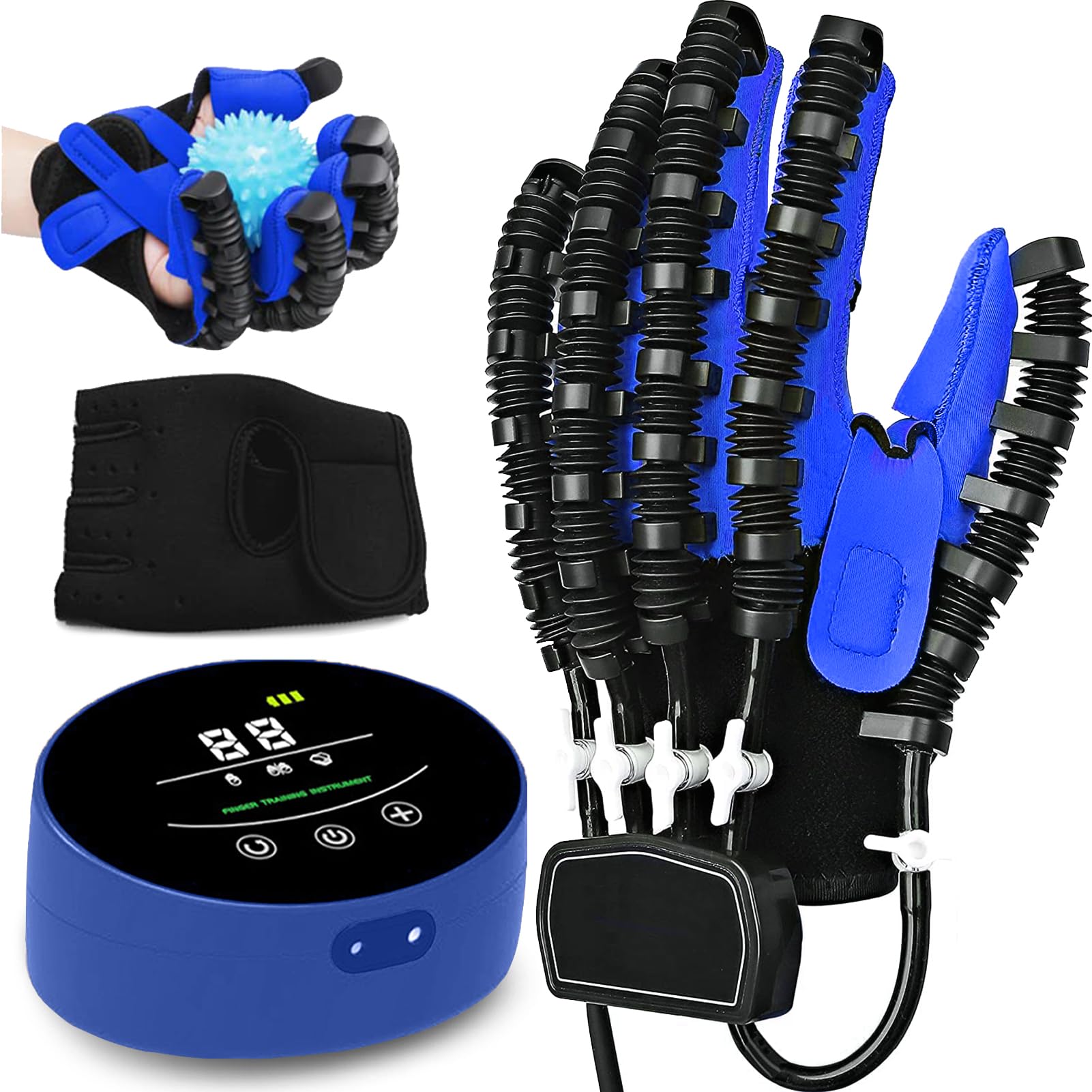 Hand Function Guantes de Rehabilitación Robot Dispositivo de Rehabilitación para Accidente Cerebrovascular Entrenamiento de Corrección de Flexión de Dedos(A:Izquierda B:Derecha)