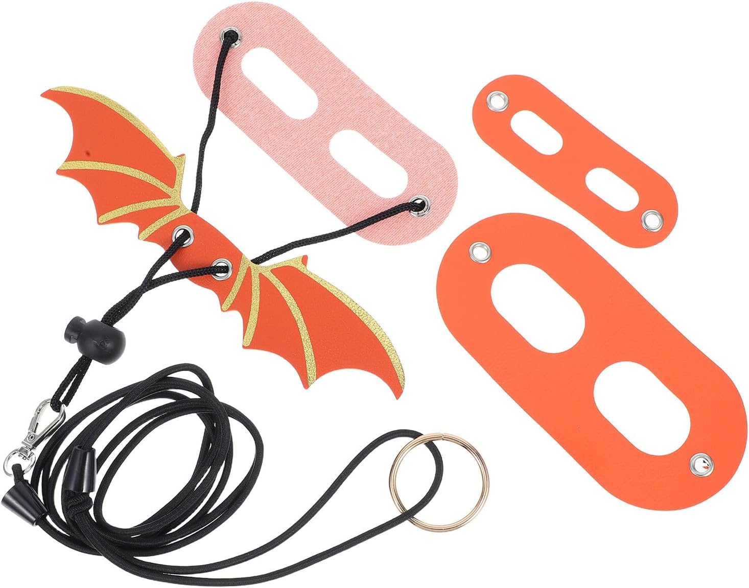 ABOOFAN Adjustable Reptile Harness Leash Set with Lead Rope, Pu Material Small Pet Lizard Harness for Outdoor Walking, Safety Control Equipment for Bearded Dragons and Small Reptiles