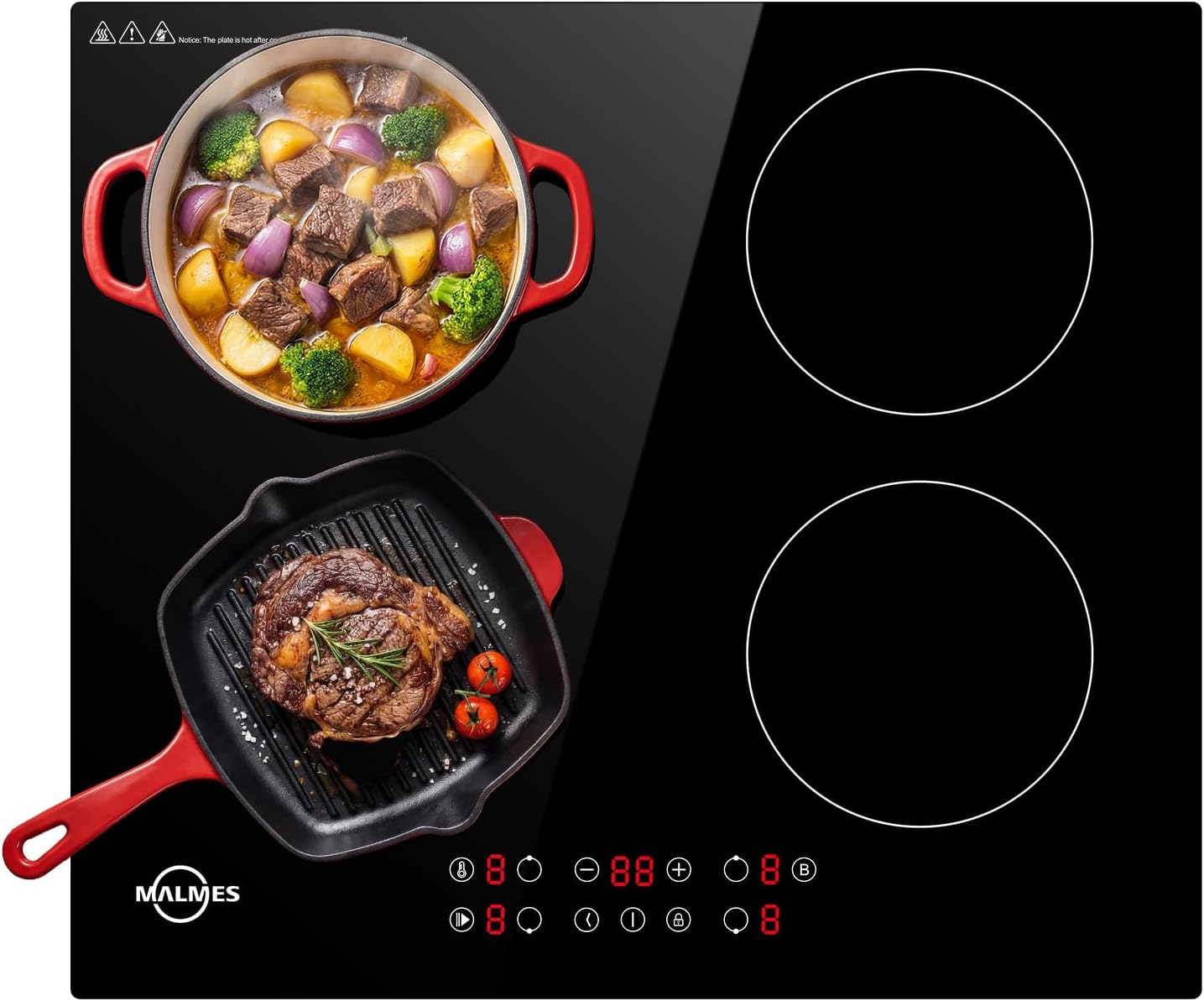 4 Plates Induction Hob 60 cm Built-in Hob Induction Power Booster Touch Operation 9 Power Levels Safety Lock Touch Operation Timer 7000W D60474C1