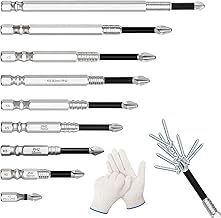 10PCS Magnetic Screwdriver Bits Set, High Magnetic Fixion Screwdriver Bits, Anti Slip Screwdriver Bit Sets for Precision Drilling and Fastening, Alloy Steel Construction