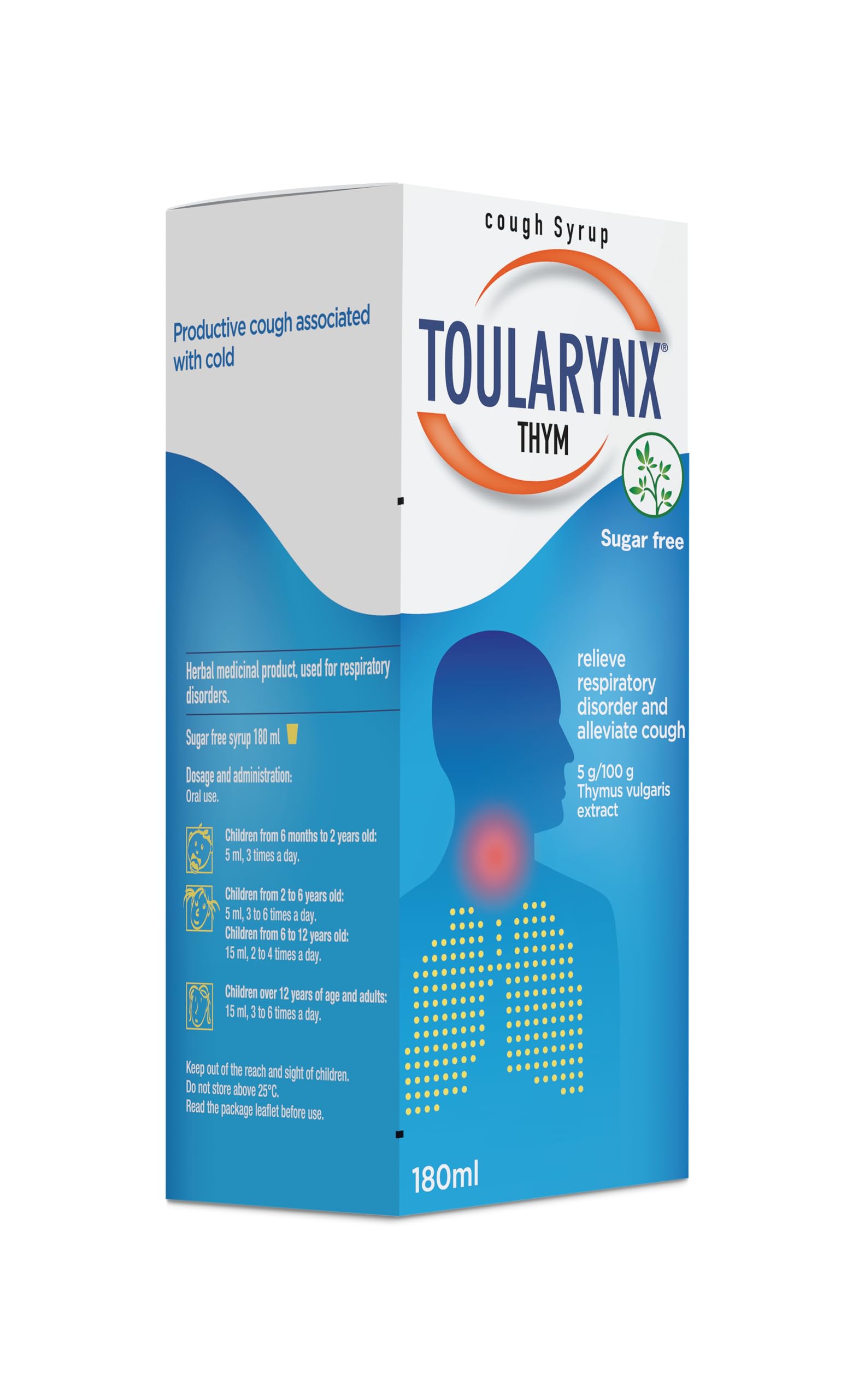 Thym Sugar Free Cough Syrup, 180ml