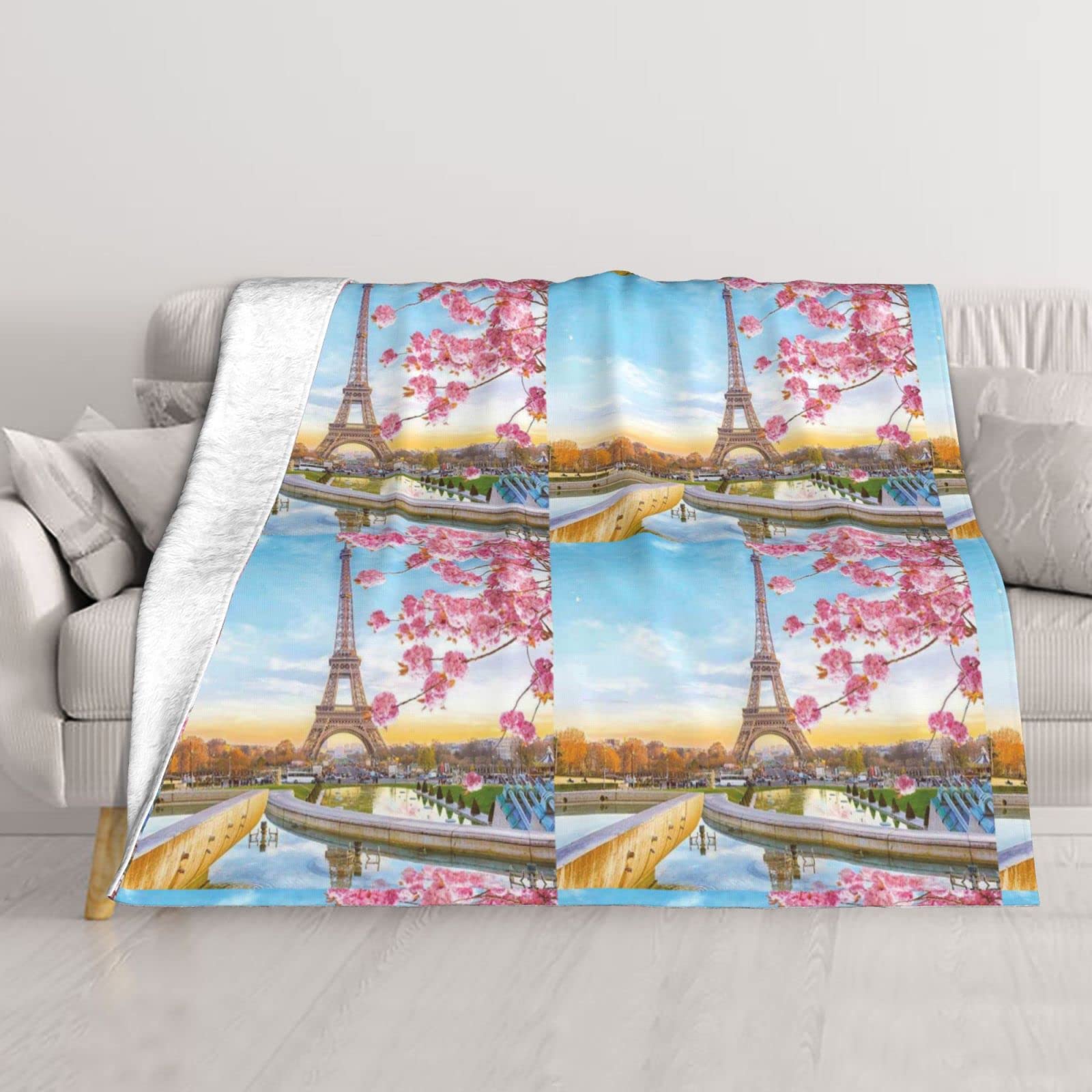 Couverture chauffante respirante et légère toutes saisons imprimé fleurs BAFAFA