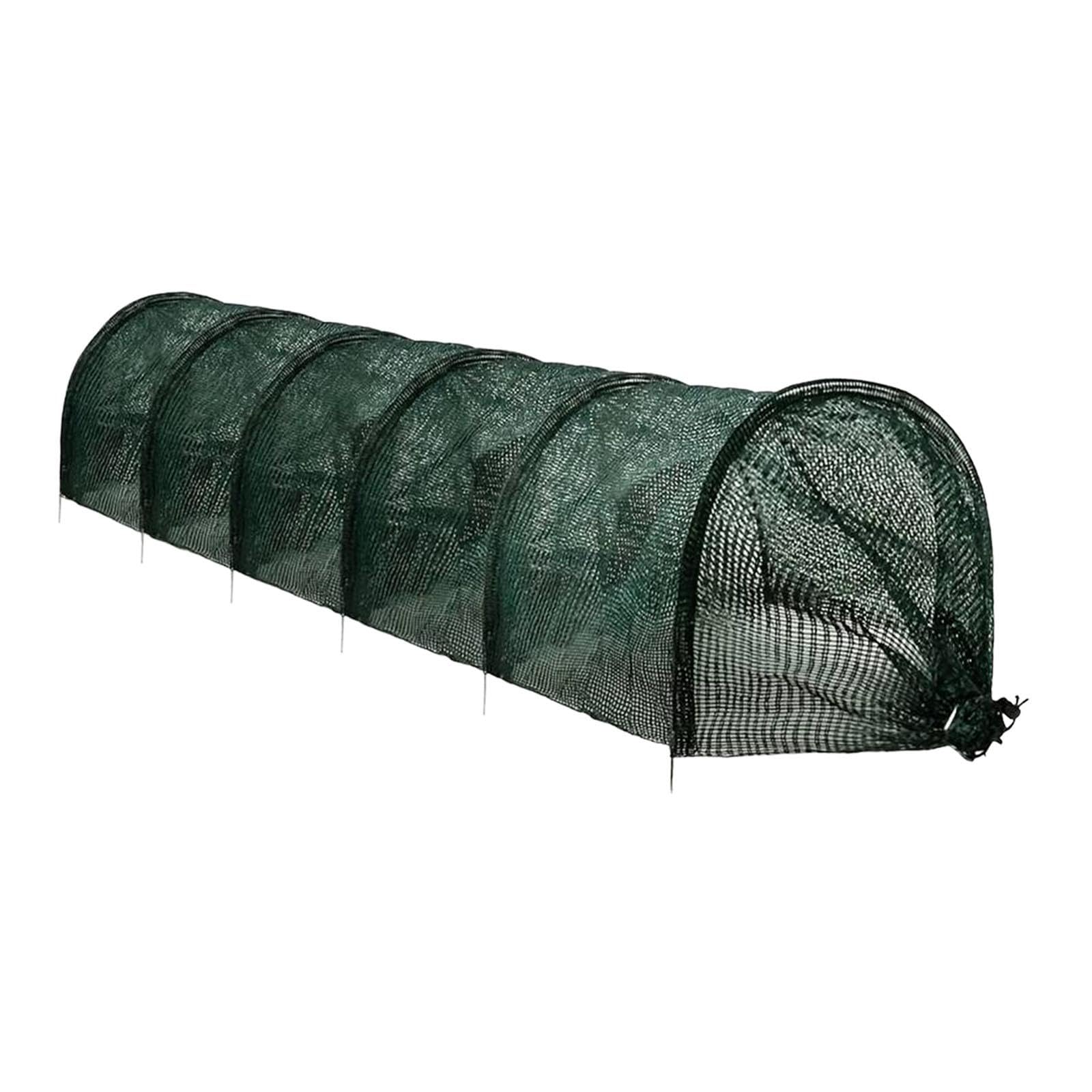THE STYLE SUTRA Garden Tunnel Shade Net Cover Portable Cloche Hoops for Courtyard Patio Farm Green-image-38