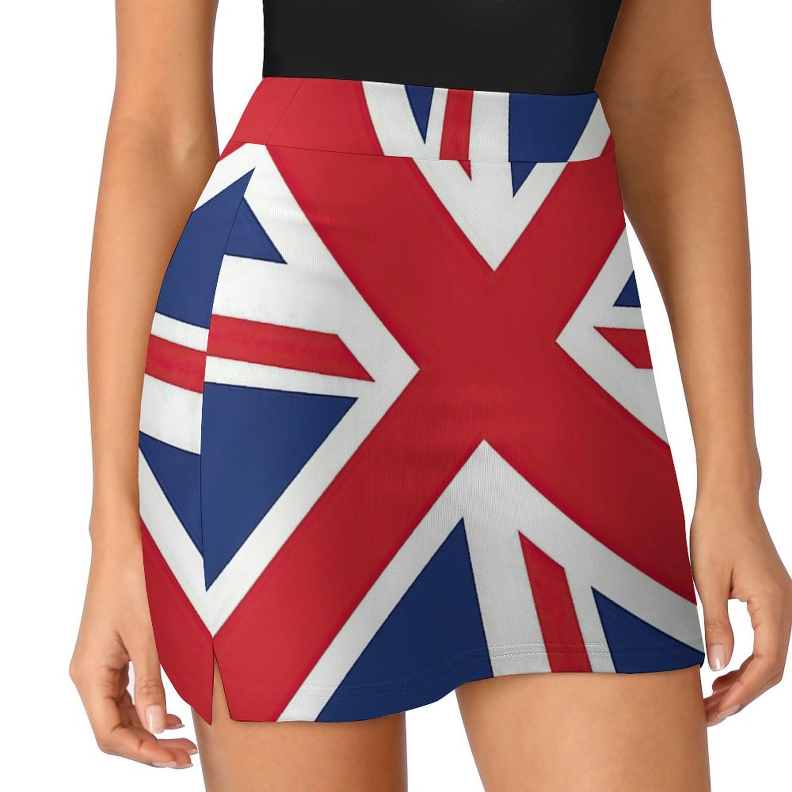 TAIZIYEAH British Flag 2025 Spring Summer High Waist Mini Skirts Flowy Skirt for Women with Pockets Skorts Golf Tennis Skirts L