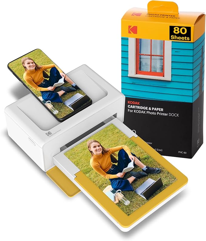 Kodak Dock Plus 4x6 Instant Photo Printer 80 Sheet Bundle