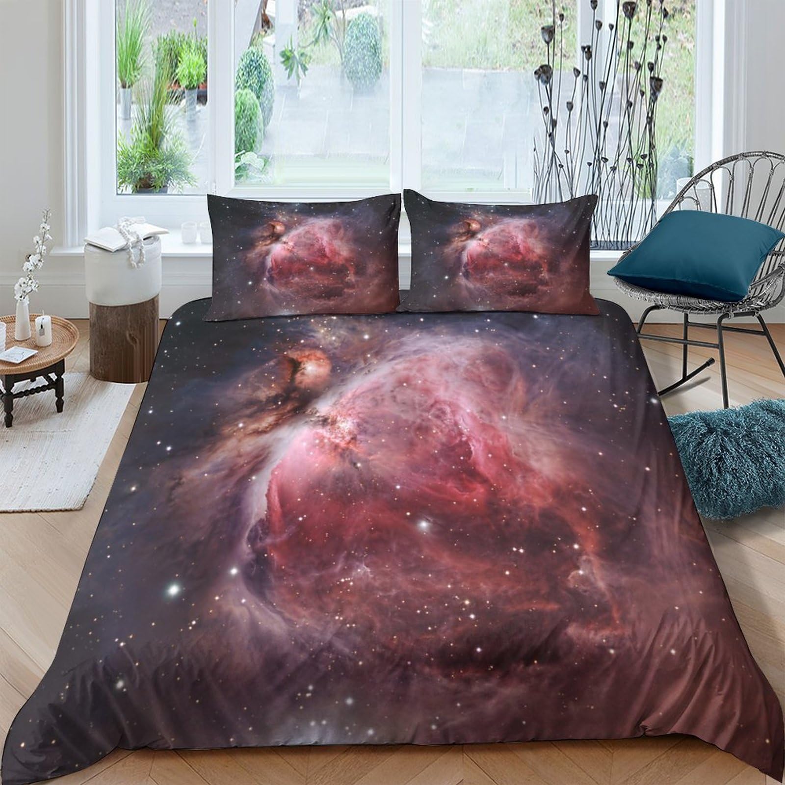 Housse de couette 200x200 Nebulae Starry Sky, idée cadeau parure de lit 3D pour ados et filles