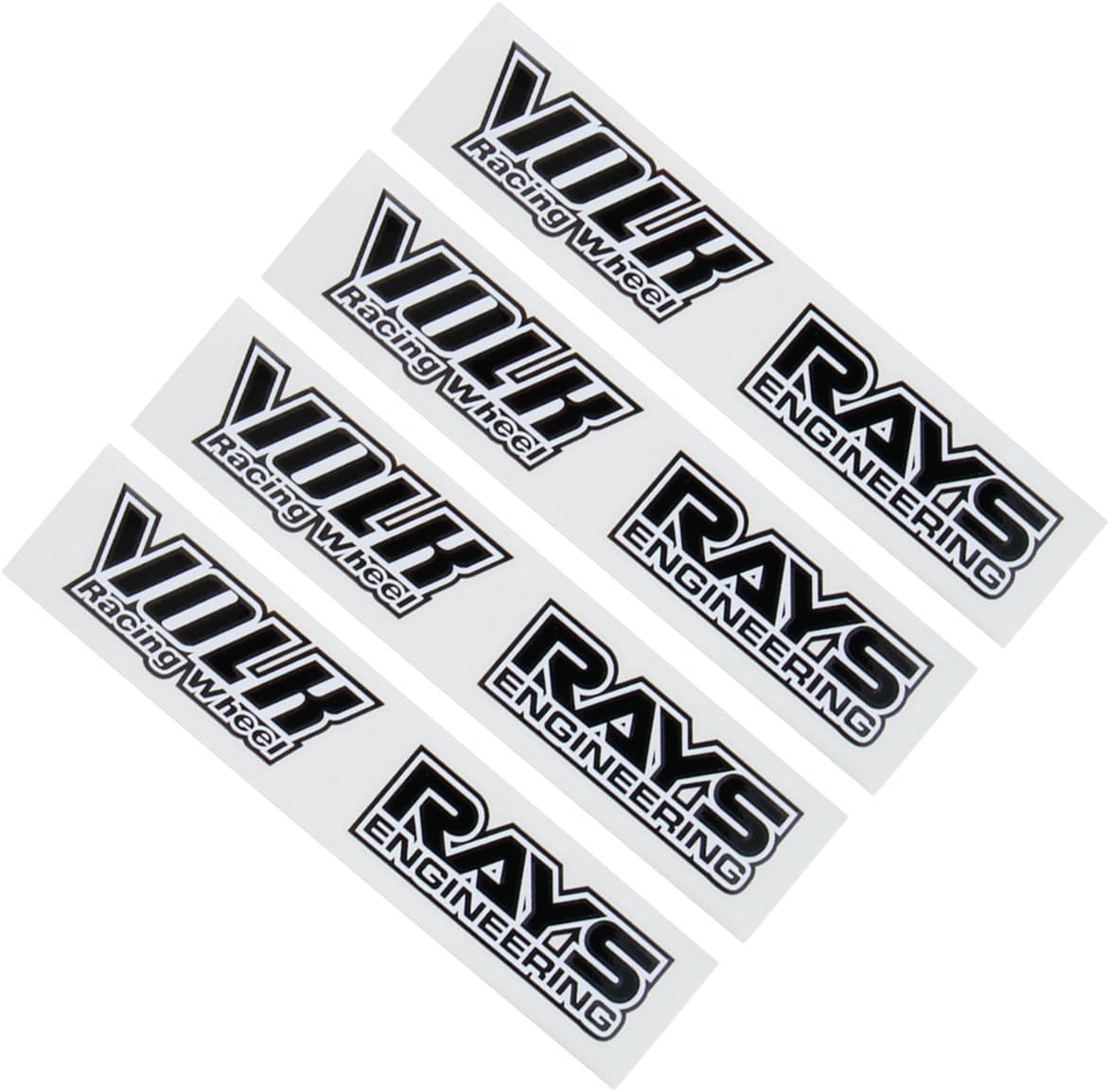 4 PCS Volk RAYS Car Wheel sticker Decal Compatible with 17-19 inches wheels (Black)