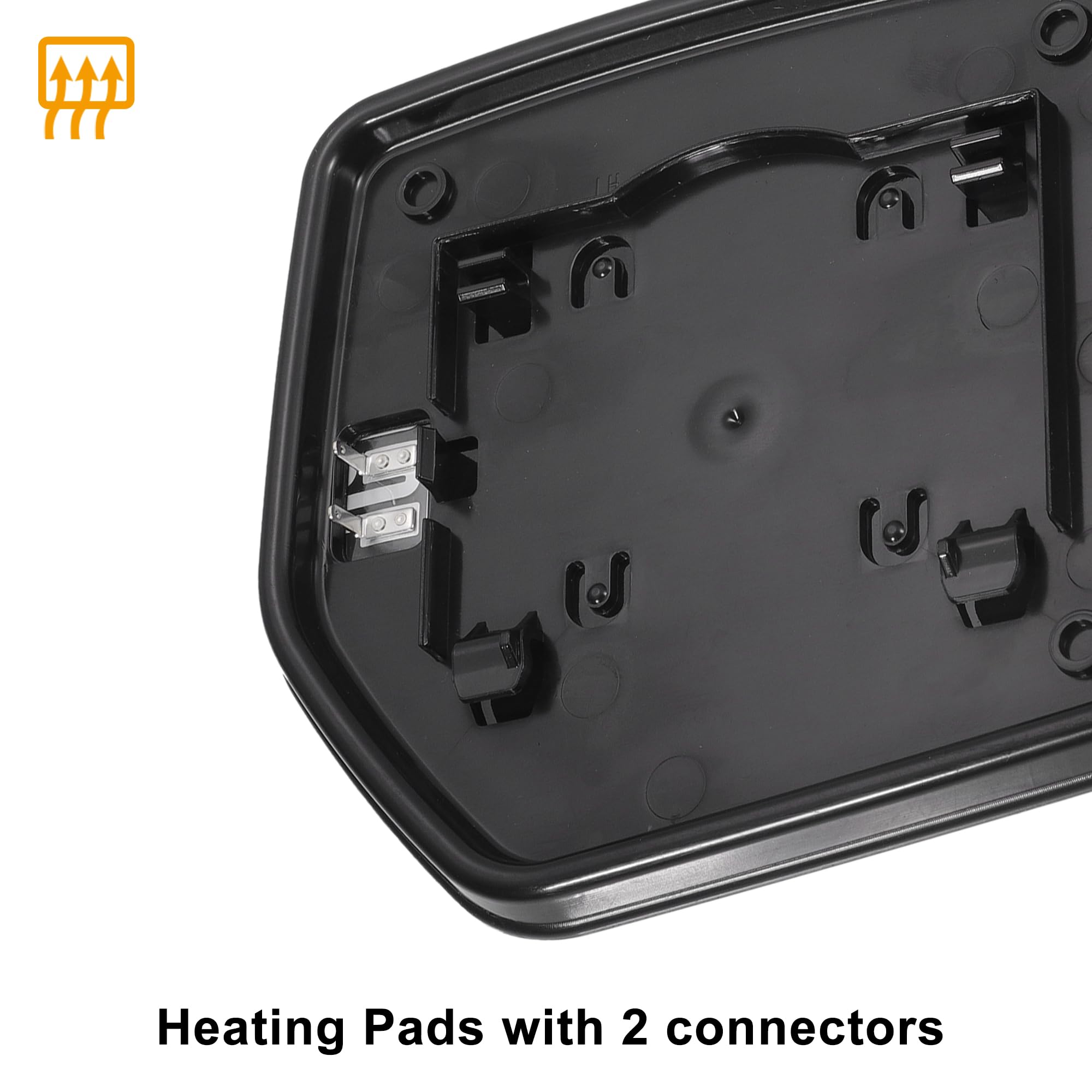 QUARKZMAN Specchio Retrovisore Sinistro di Ricambio con Piastra di Supporto Riscaldato Vetro Bianco per Jeep Compass Patriot 2007-2017