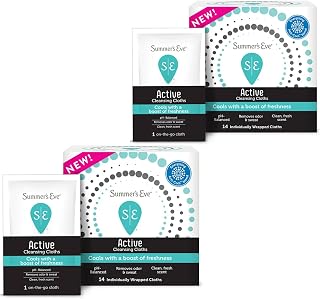 Summer's Eve Active Daily Performance Feminine Wipes, pH Balanced, 14 Count (Pack of 2)