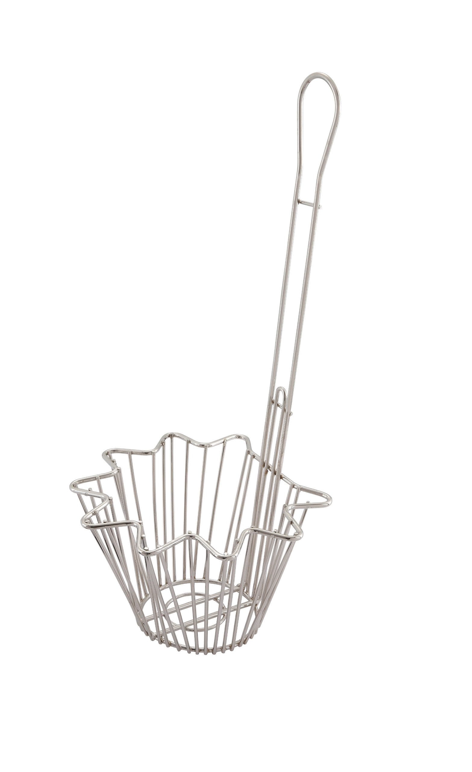 Winco TB-20 Taco Salad Bowl Fry Basket, Round, 18" Hdl TB-20-Round, Chrome