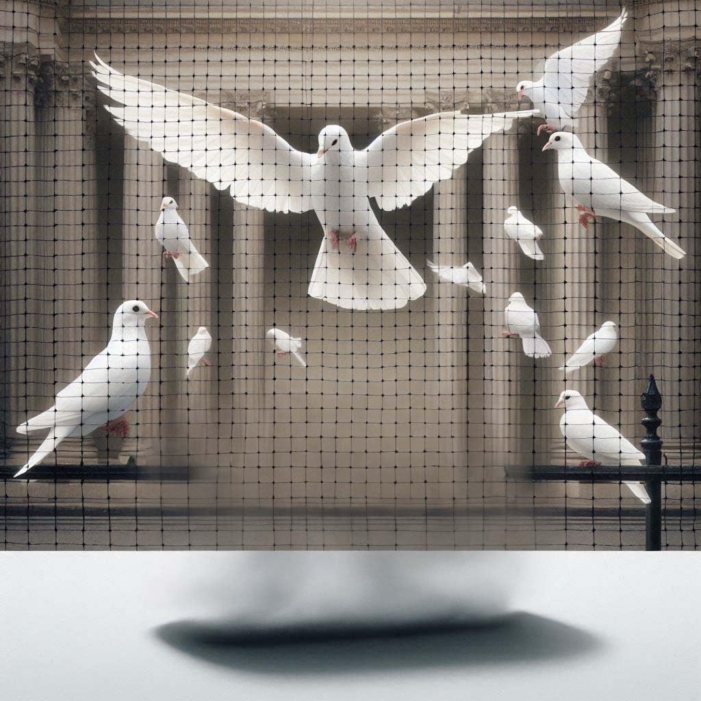Taubenschutznetz Vogelschutznetz 5 cm Masche 1,2 mm Fadenstärke Schwarz über 100 Größen zur Auswahl von 4 m x 4 m bis 20 m x 50 m (4 m x 17 m)