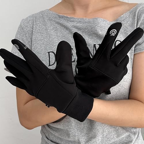 Miniatura 6 de 1 par de guantes de invierno para hombres y mujeres, pantalla táctil, impermeables, cálidos, resistentes al viento, guantes térmicos para correr,