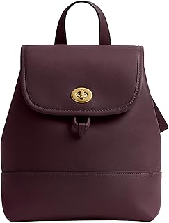 COACH Women's Turnlock Backpack Black Currant One Size