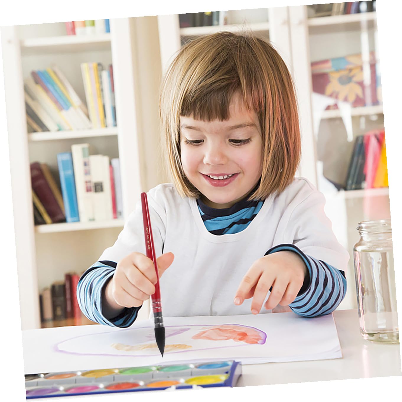 VILLCASE 2sätze Teiliges Nylon Pinselset Mit Holzgriff Für Malerei Und Zeichnung Verschiedene Für Details Und Große Flächen Geeignet Für Schule Veranstaltungen Und Mehr