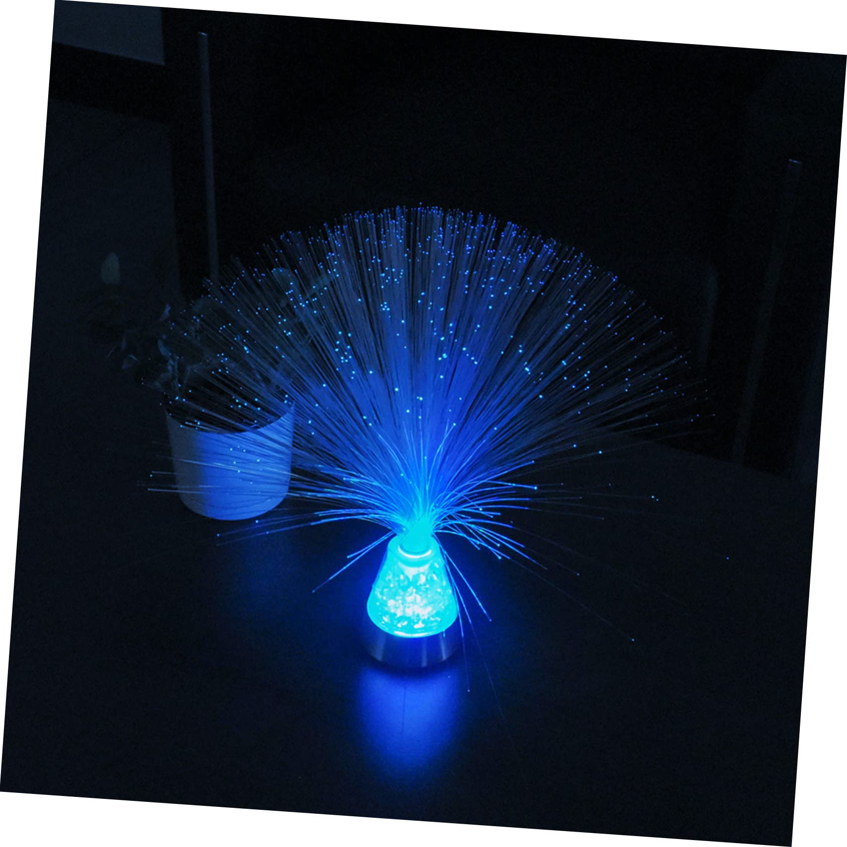 Tofficu Fiber Optic Lamp Gradual Lighting USB Battery Operated Light for Home Decor Night Light and Unique for
