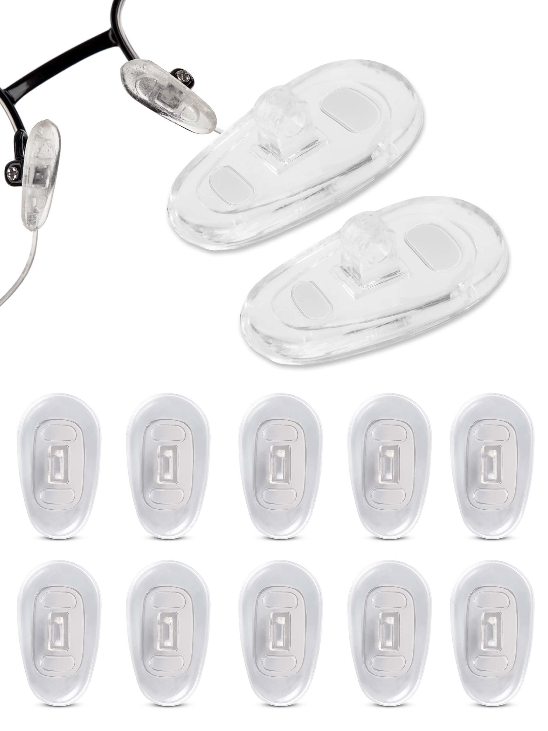 Plaquettes De Nez En Silicone Haut Forme En Goutte D’Eau À Visser | 15 Mm /0. 45 '' |6 Paires| Plaquettes De Nez Pour Lunettes A