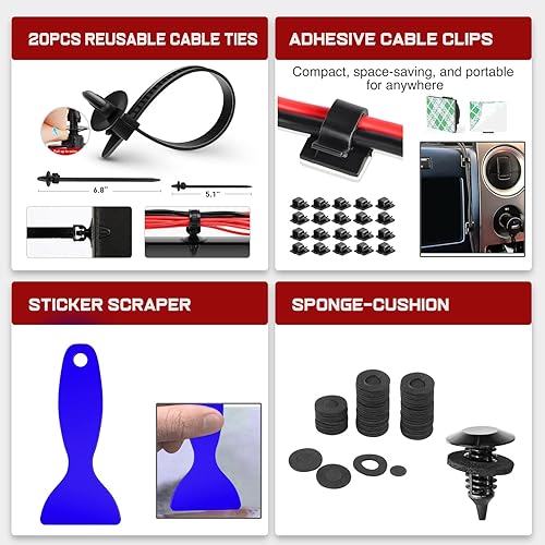 Vista 101 de Nilight - Juego de herramientas para remover molduras, 102 piezas, clips de retención para parachoques, paneles de auto, remover terminales, remover