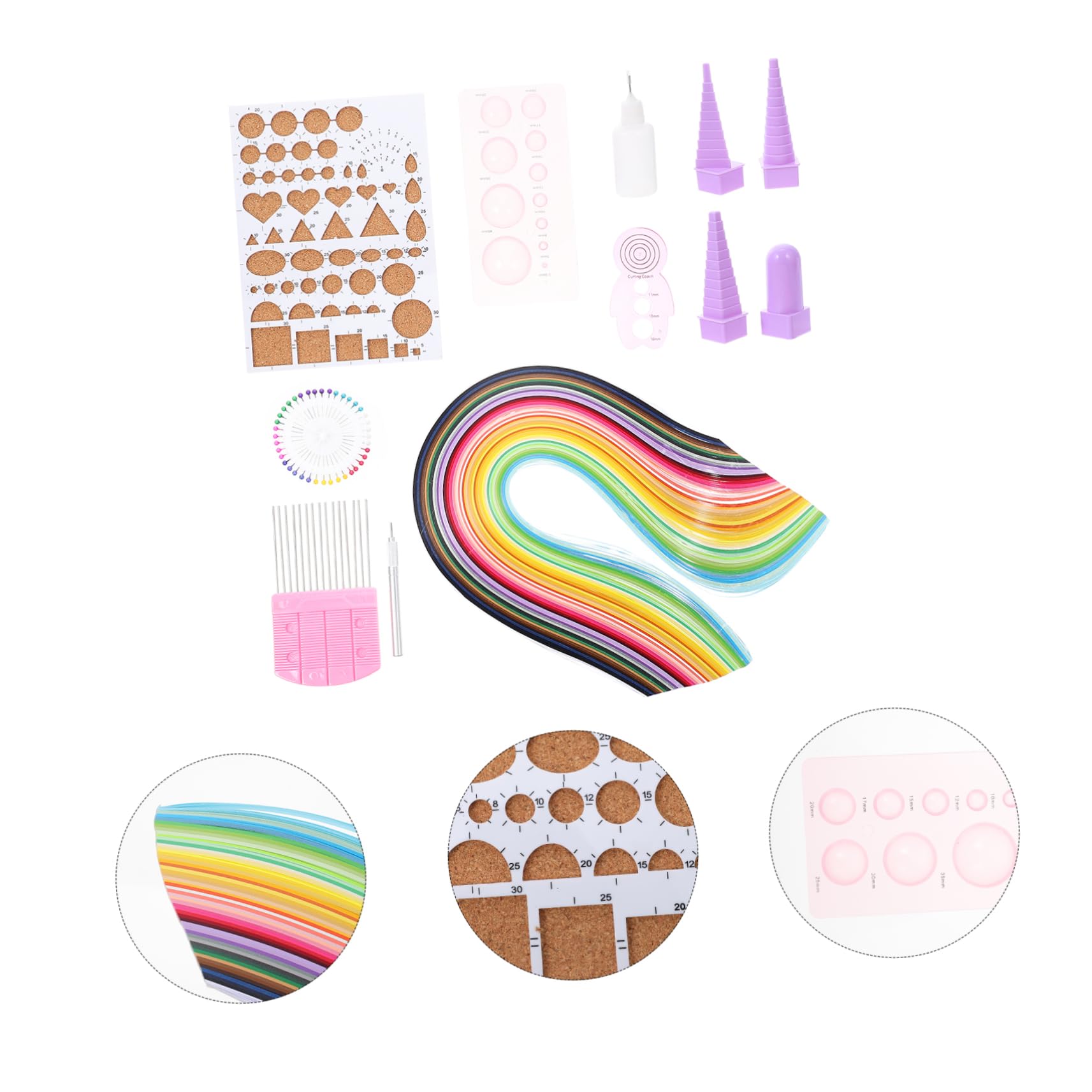 Kit De Quilling De Papel 50 Colores Herramientas Para Quilling Kit Manualidades Diy